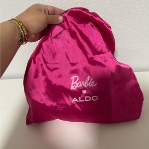 ALDO Barbie Hot Pink Satin Tote Bag